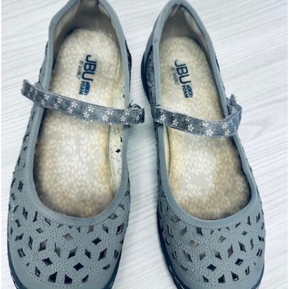 JBU By Jambu Wildflower Cutout Mary Jane Effortless Memory Foam Shoes Flats 9M